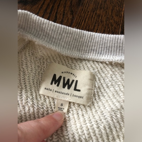 Madewell MWL Women’s S Airyterry Sweatshirt Tee Dress in Heathered Beige - EUC! - Picture 7 of 12